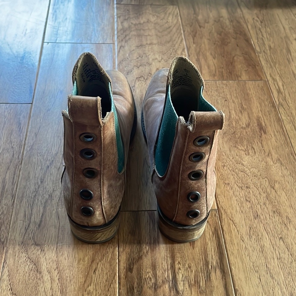 Free People Brown and Green Ankle Boots - Picture 6 of 7